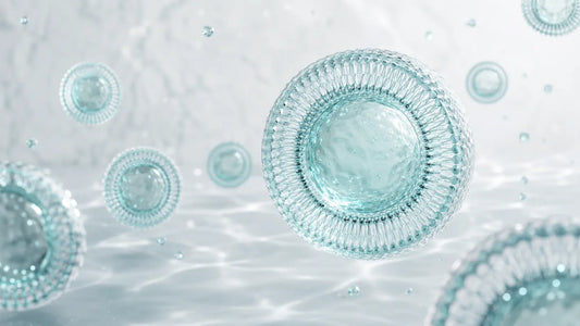 Darstellung mehrerer Liposomen mit Phospholipid-Doppelschicht