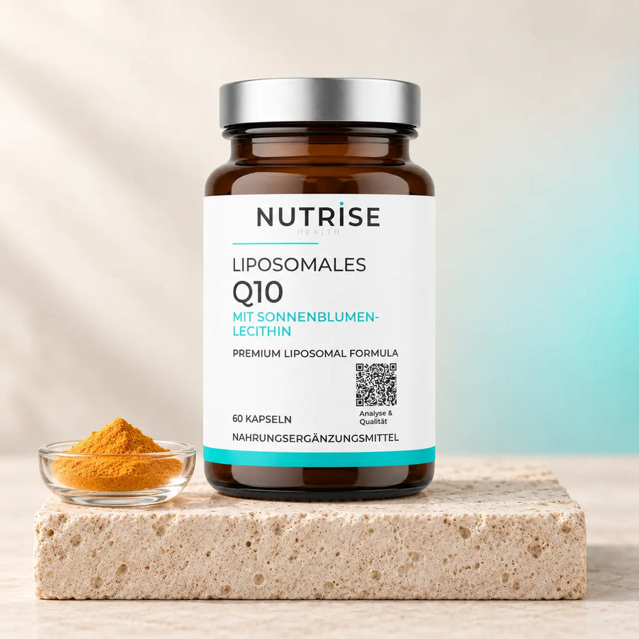 Liposomales Q10 von Nutrise mit Q10-Motiv