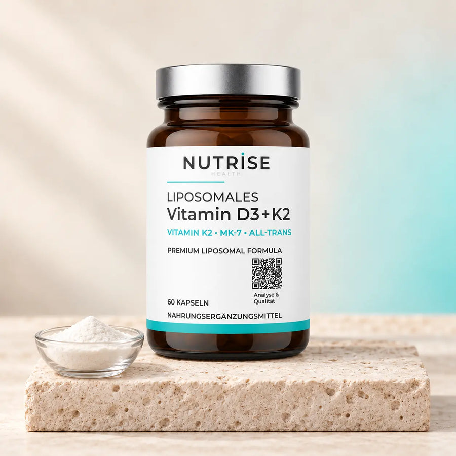 Liposomales Vitamin D3 plus K2 von Nutrise als Kapselprodukt