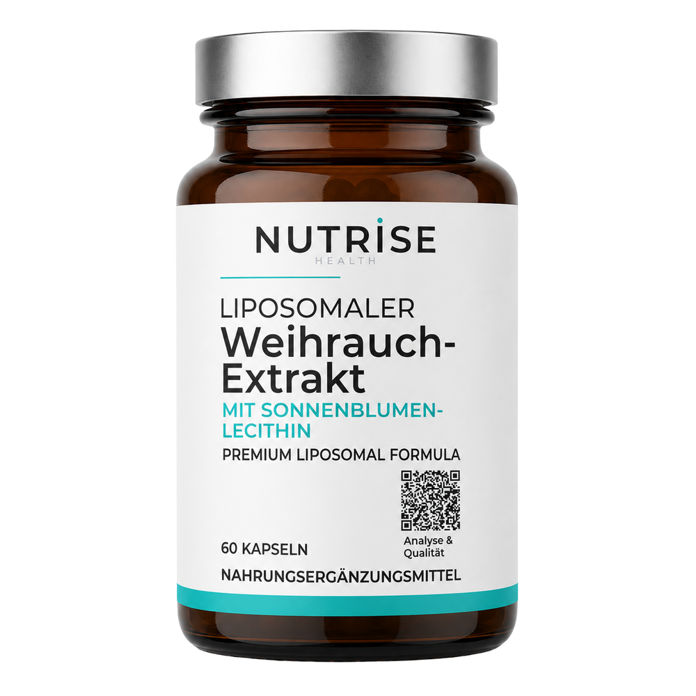 Braunglasflasche mit liposomalem Weihrauch-Extrakt von Nutrise Health