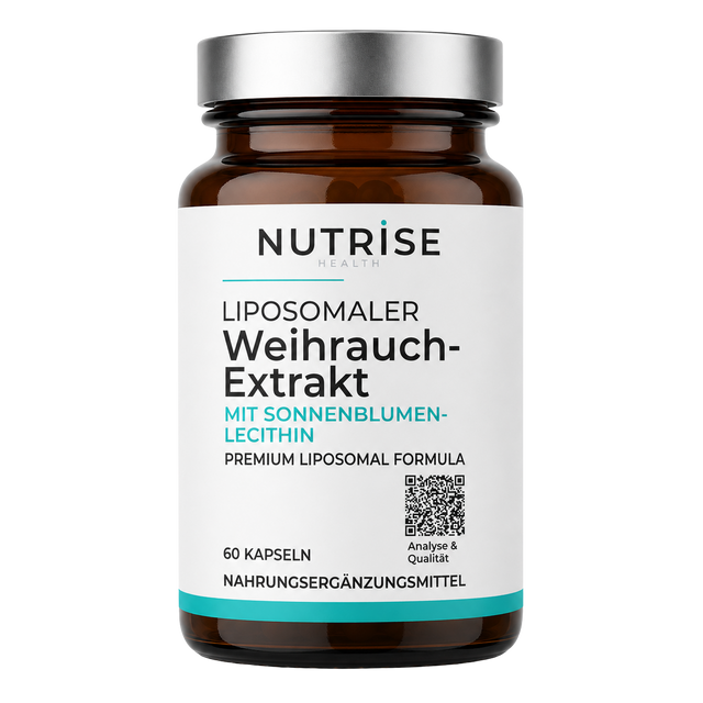 Braunglasflasche mit liposomalem Weihrauch-Extrakt von Nutrise Health