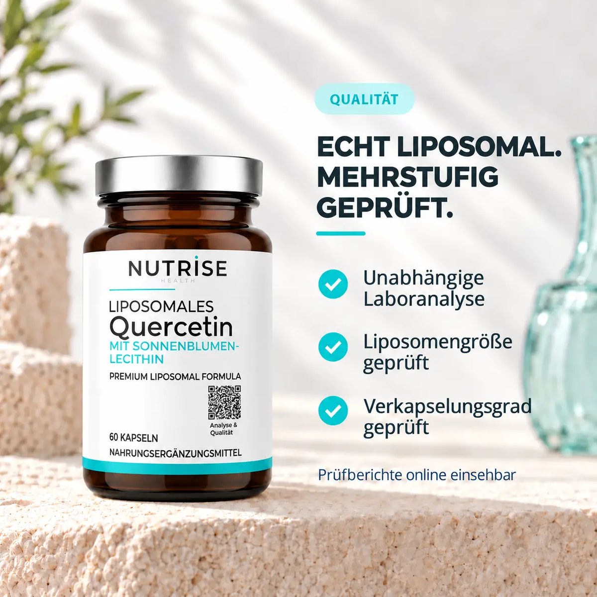Nutrise Quercetin: Echt liposomal und mehrstufig geprüft